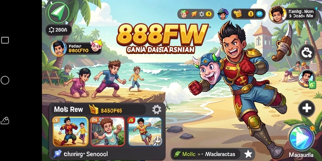 Tampilan gameplay seru dalam game Casual 888FW yang menghibur.