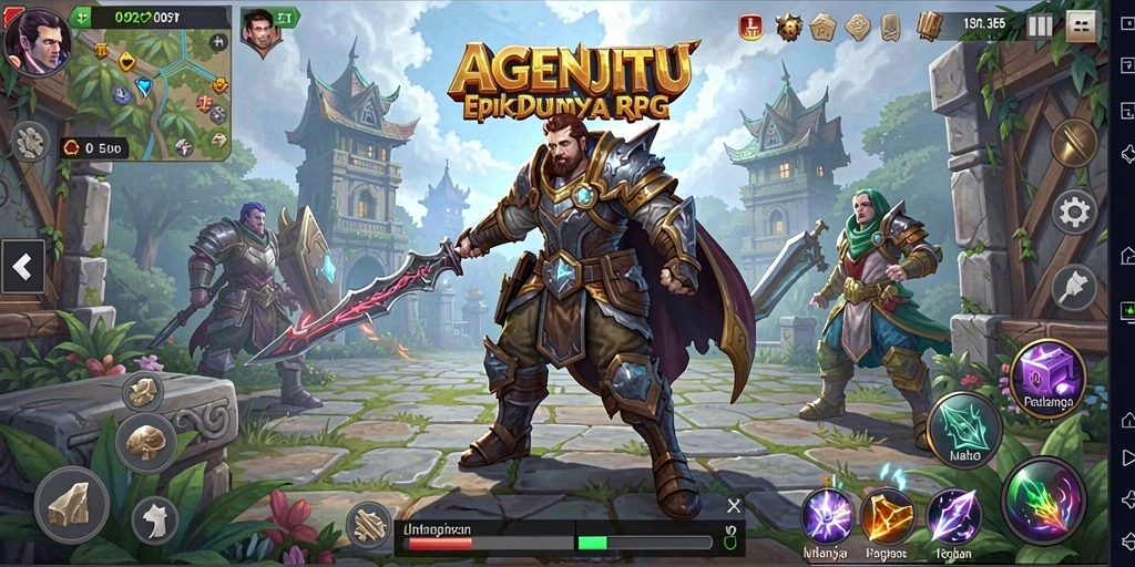 Tampilan menarik dari gameplay RPG AGENJITU dengan karakter dan lingkungan yang kaya.