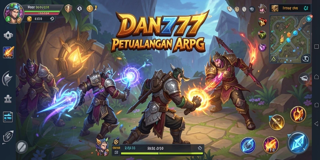 Tampilan gameplay ARPG yang epik dan mendebarkan di DAN777.