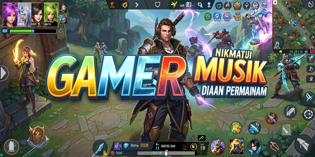 Screenshot GAMERP menunjukkan gameplay interaktif yang penuh warna dan menarik.