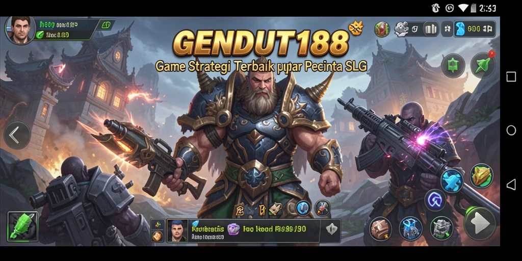 Screenshot gameplay GENDUT188 menunjukkan pertarungan strategis yang seru.
