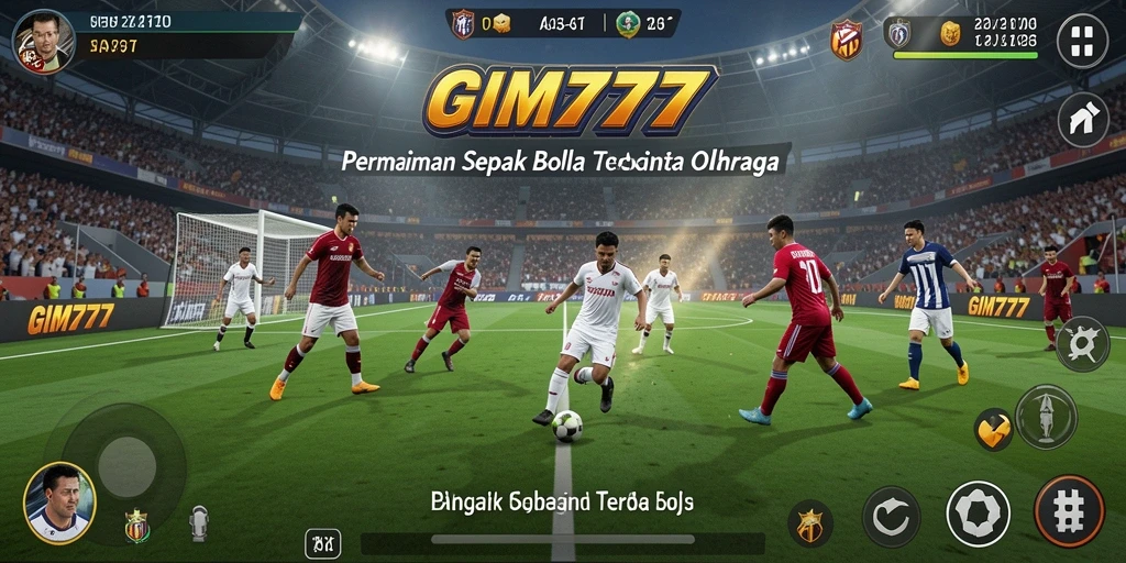 Tampilan gameplay aksi sepak bola yang mengesankan dalam GIM777.
