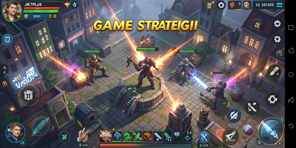 Screenshot gameplay JKTPLUS menunjukkan aksi strategi yang mendebarkan.