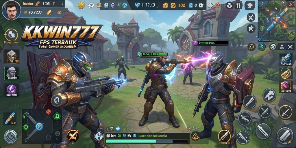 Tangkapan layar gameplay KKWIN777 dengan aksi seru dalam permainan FPS.