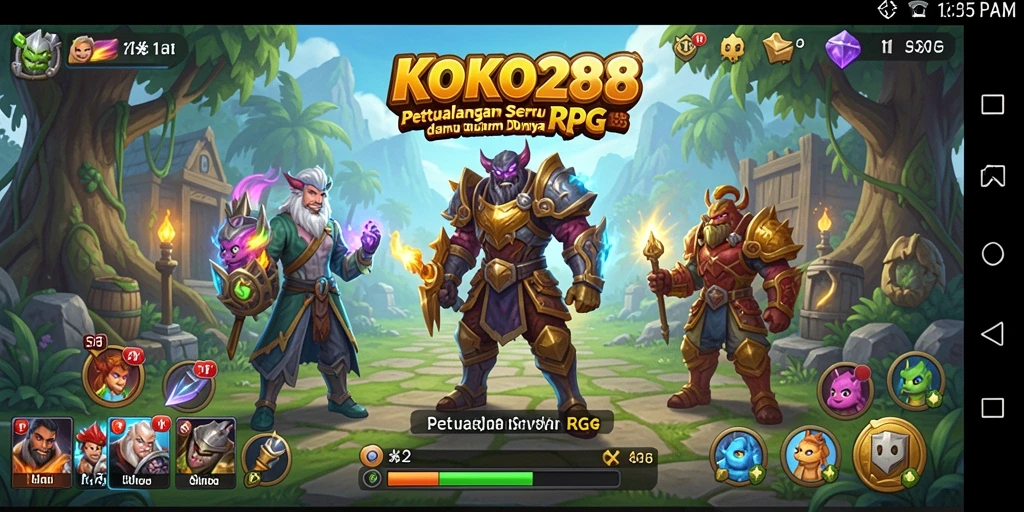Tampilan gameplay KOKO288 yang menampilkan pertarungan mendebarkan.