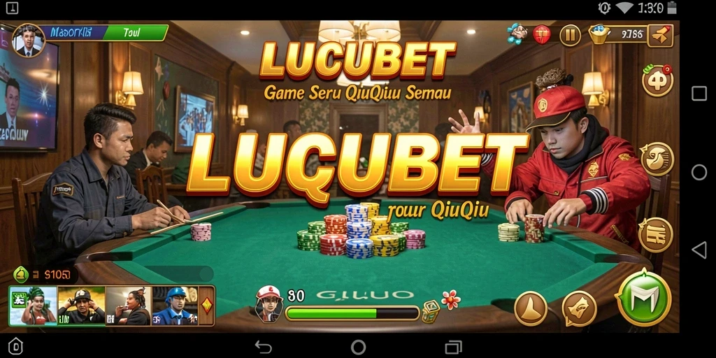 Tampilan gameplay LUCUBET dengan kartu QiuQiu yang menarik.