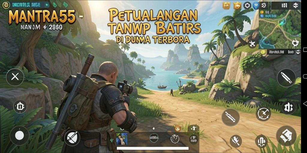 Screenshot gameplay MANTRA55 menampilkan petualangan Open World yang menakjubkan.
