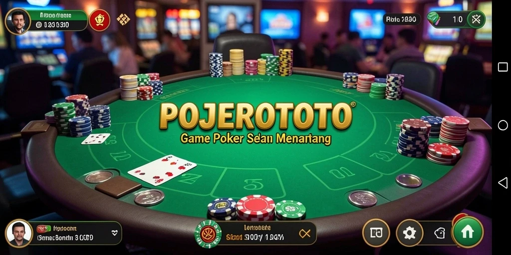 Tampilan menarik dari gameplay Poker di POJEROTOTO.