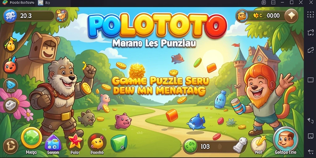 Tampilan gameplay seru dari POLOTOTO yang penuh dengan tantangan Puzzle.