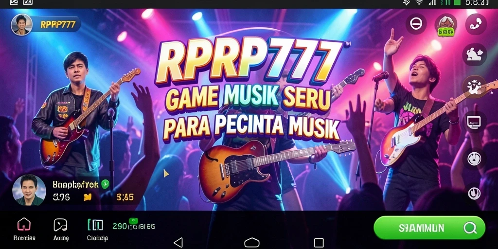 Visual menarik dari gameplay RPRP777 yang menampilkan keseruan bermain musik.