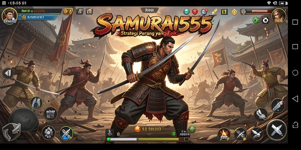 Tampilan gameplay strategis yang mendebarkan dalam SAMURAI555.