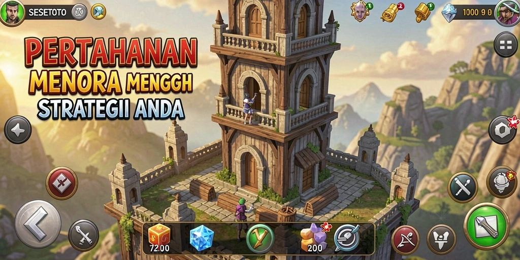 Tangkap momen menegangkan dalam gameplay SESETOTO Tower Defense.