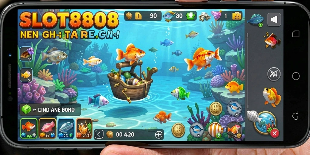 Gameplay SLOT8808 yang mendebarkan dengan ikan beraneka ragam.