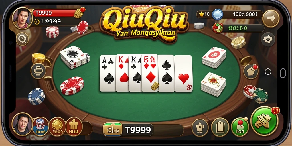 Tangkapan layar memperlihatkan gameplay seru QiuQiu T9999.