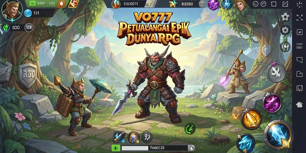 Tangkapan layar VO777 menampilkan aksi seru dalam dunia RPG.
