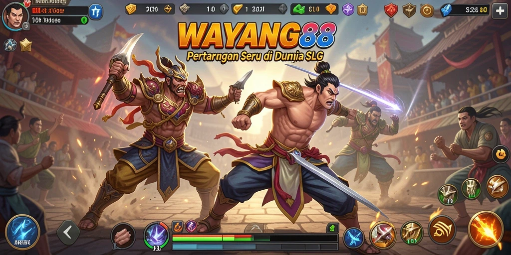Tampilan gameplay <strong>WAYANG88</strong> yang menarik dengan karakter wayang.