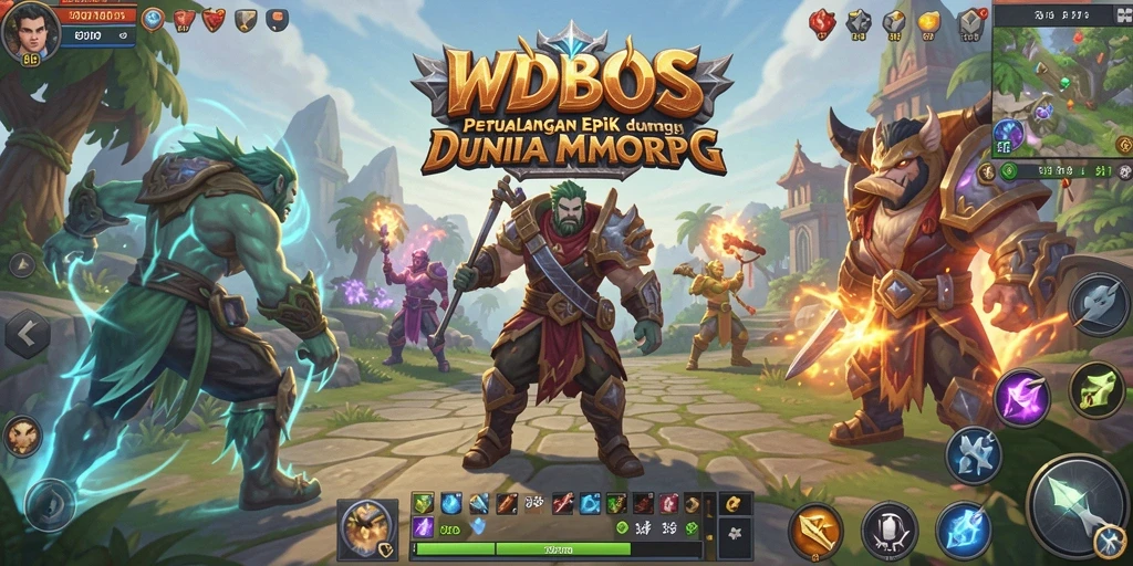 Tampilan menarik dari gameplay MMORPG WDBOS.